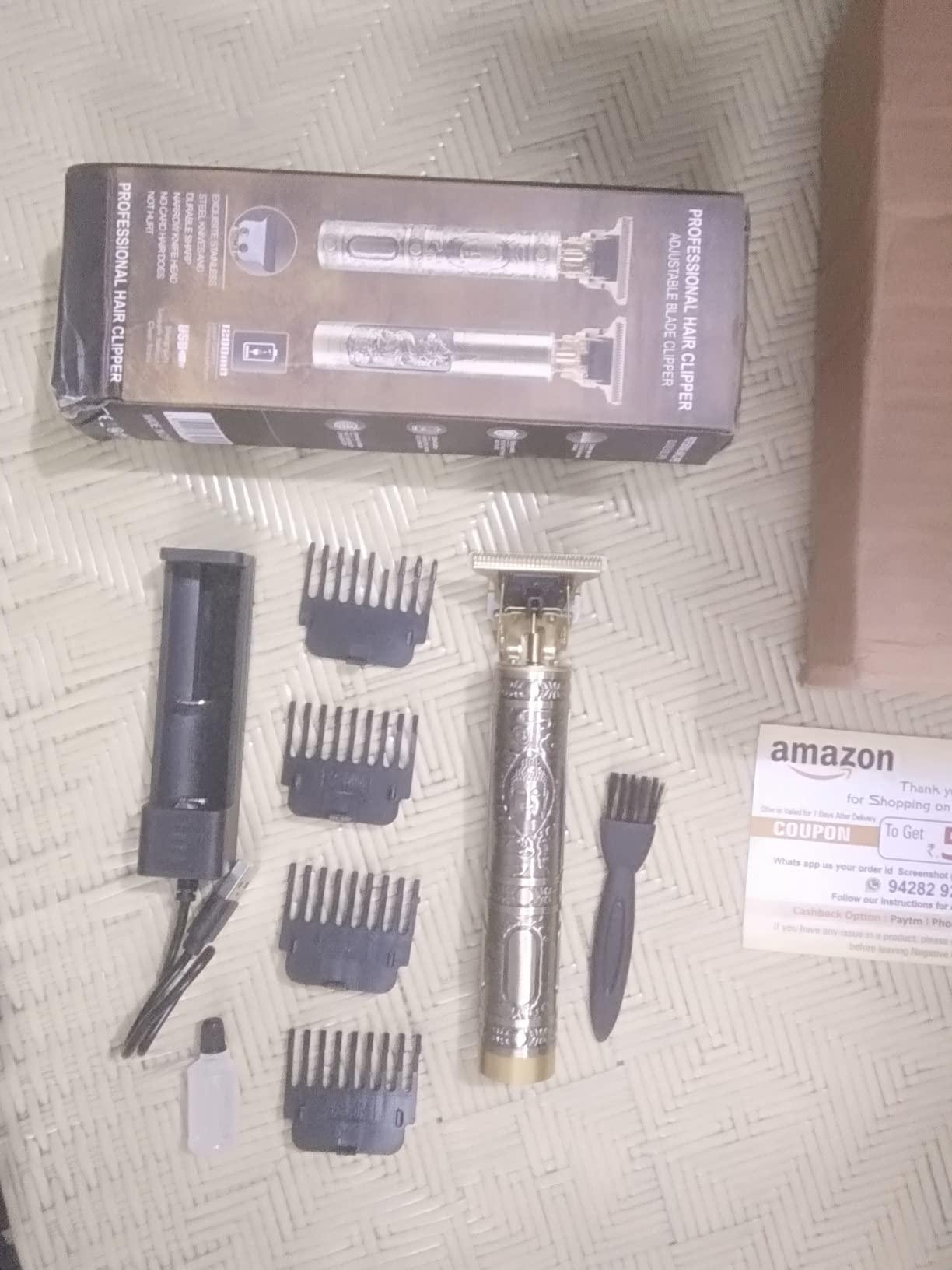 Hair Trimmer For Men Buddha Style Trimmer,Adjustable Blade Clipper, Hair,Retro Oil Head Close Cut Precise hair Trimming Machine (Golden)