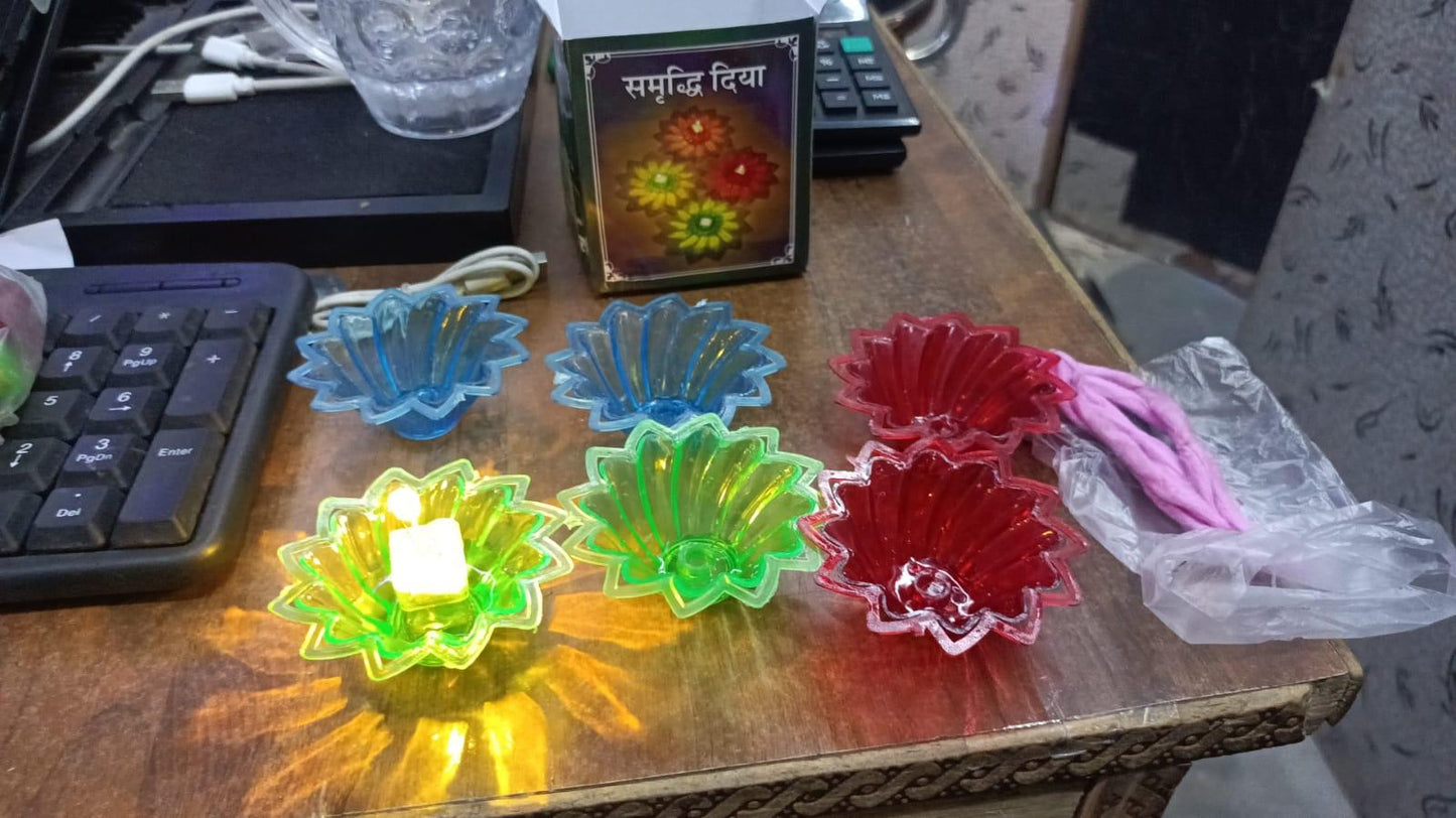 Electric Water Sensor Reflection Led Diyas Candle (Pack Of 6/12/24)
