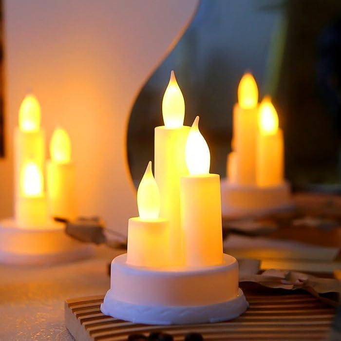 Realistic LED Flameless Candle Set – Warm Glow Home Decor Lights