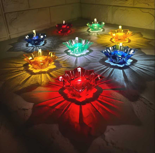 Electric Water Sensor Reflection Led Diyas Candle (Pack Of 6/12/24)